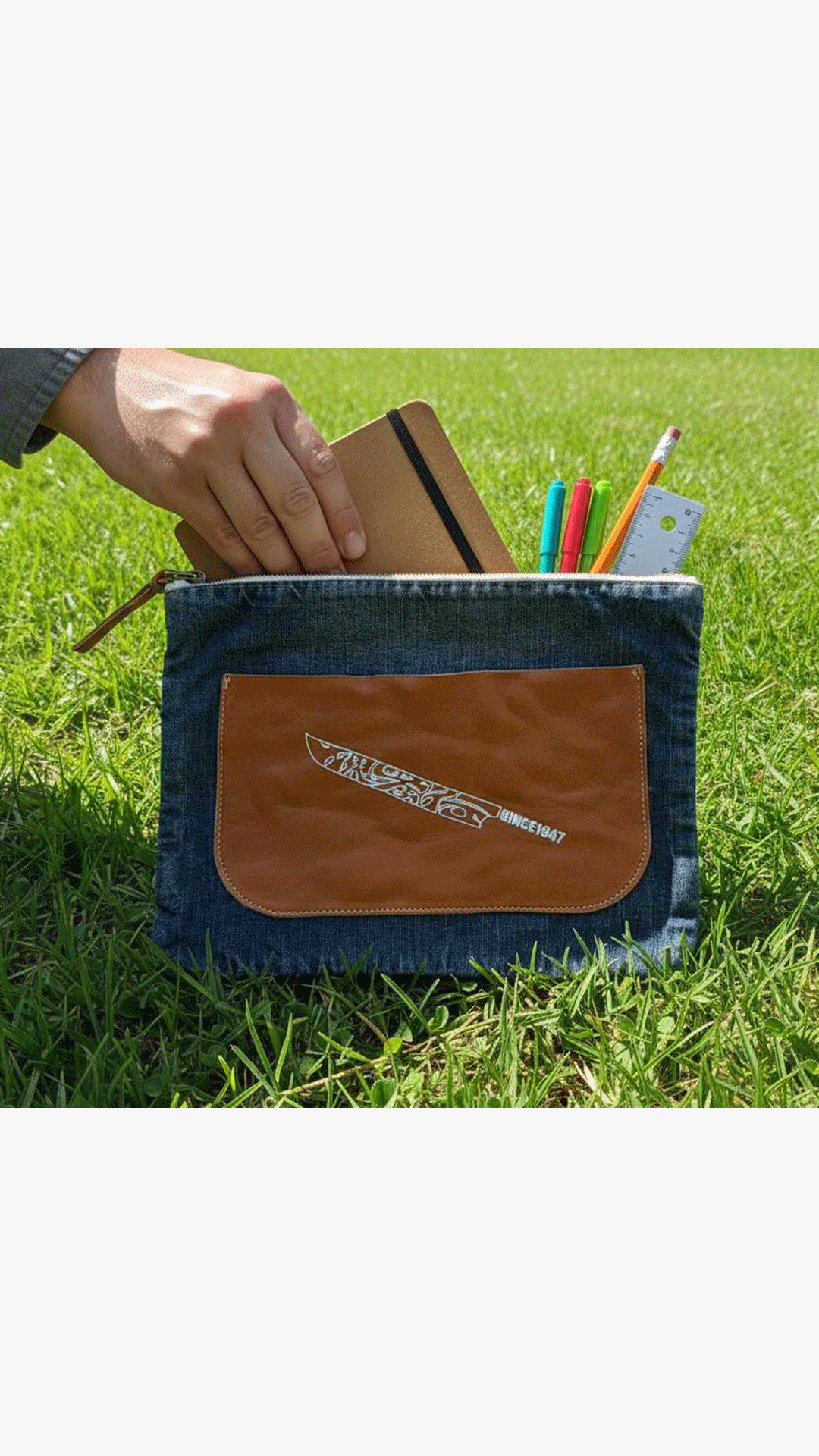 堺孝行　デニムクラッチバッグ